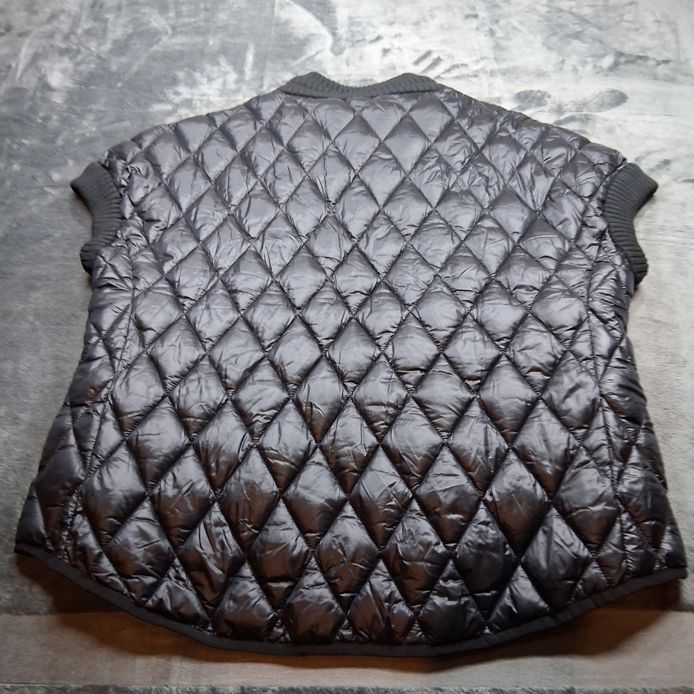 NWT Martha Stewart Signature Black Quilted Puffer Vest Knit Trim Small REPREVE - Picture 5 of 8